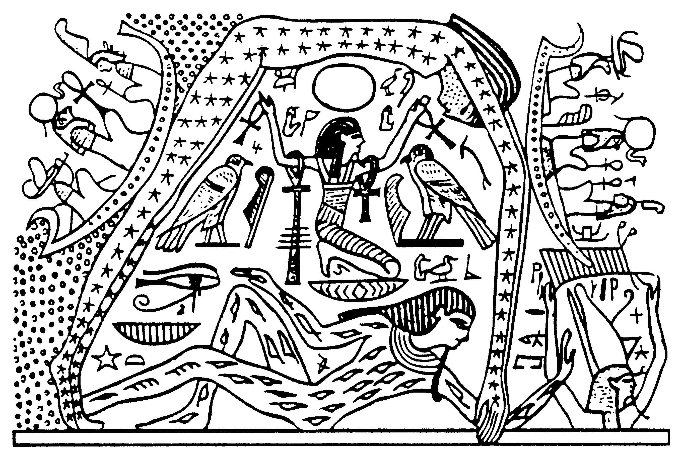 Боги древнего Египта раскраска нут